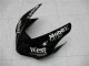Mejores Carenados Moto Kawasaki ZX6R 2005-2006 - Negro Brillante Blanco West