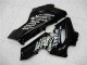 Mejores Carenados Moto Kawasaki ZX6R 2005-2006 - Negro Brillante Blanco West