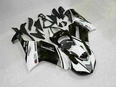 Mejores Carenados Moto Kawasaki ZX6R 2007-2008 - Negro Blanco