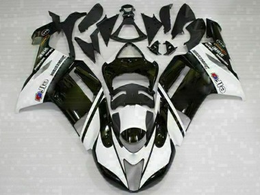 Mejores Carenados Moto Kawasaki ZX6R 2007-2008 - Negro Blanco