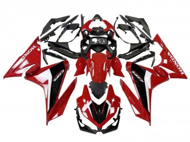 Mejores Carenado Moto Honda CBR500R 2022-2023 - Rojo Blanco Negro
