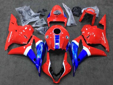 Mejores Carenados Moto Honda CBR600RR 2009-2012 - Blanco Rojo Azul HRC