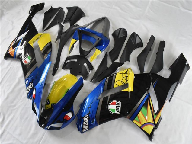 Mejores Carenados Moto Kawasaki ZX6R 2007-2008 - Azul Tiburón
