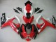 Mejores Carenado Moto Suzuki GSXR 600 / GSXR 750 2006-2007 - Blanco Rojo Negro Brillante