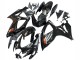 Mejores Carenados Moto Suzuki GSXR 600 / GSXR 750 2006-2007 - Negro Brillante Plata Rojo