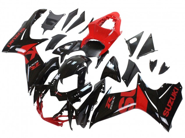Mejores Kits Carenado Moto Suzuki GSXR 600 / GSXR 750 2011-2024 - Rojo Negro Brillante