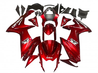 Mejores Carenados Moto Suzuki GSXR 600 / GSXR 750 2011-2024 - Rojo Blanco Calcomanía