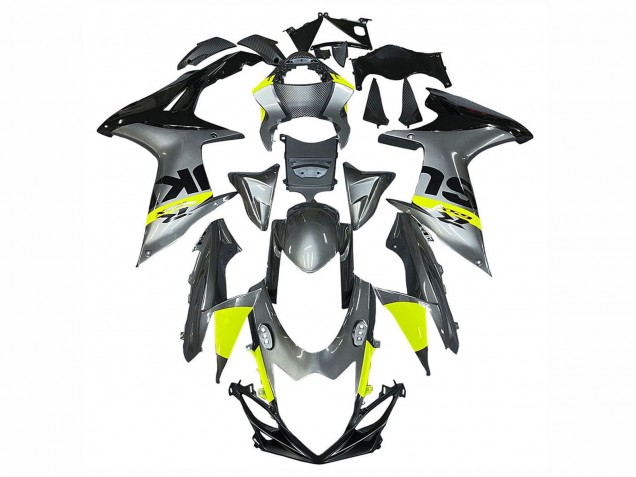 Mejores Carenados Moto Suzuki GSXR 600 / GSXR 750 2011-2024 - Plata Amarillo Negro