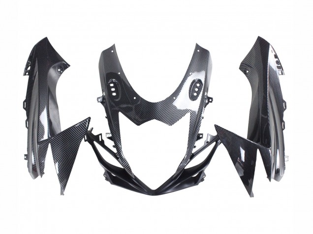 Mejores Carenados Moto Suzuki GSXR 600 / GSXR 750 2011-2024 - Negro FibraCarbono Rojo