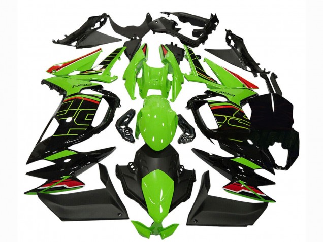 Mejores Carenados Moto Kawasaki Ninja 650 EX650 2020-2025 - Verde Rojo Negro