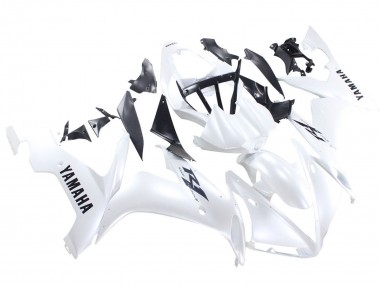 Mejores Carenados Moto Yamaha YZF 1000 R1 2004-2006 - Blanco Perla Negro Calcomanías