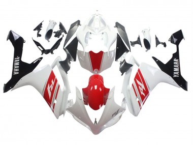Mejores Carenado Moto Yamaha YZF 1000 R1 2007-2008 - Blanco Rojo Negro