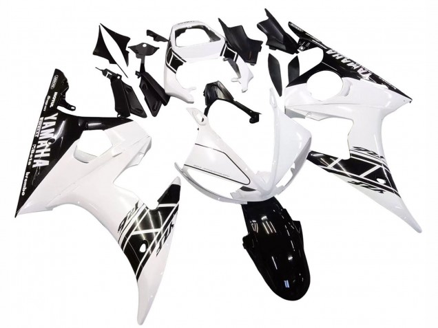 Mejores Carenados Moto Yamaha YZF R6S 2006-2009 - Blanco Negro Brillante
