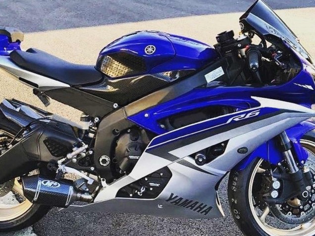 Mejores Carenados Moto Yamaha YZF 600 R6 2008-2016 - Plata Azul