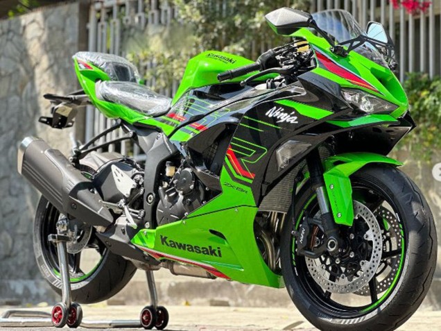 Mejores Carenados Moto Kawasaki ZX6R 2019-2022 - Verde Negro Brillante Rojo