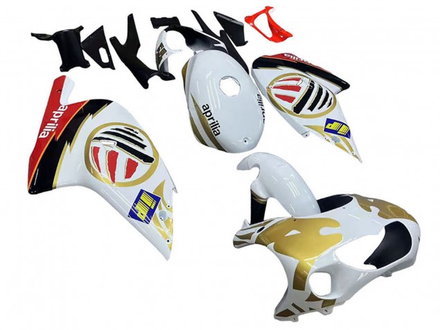 Mejores Carenados Moto Aprilia RS125 2000-2005 - Blanco Amarillo Rojo