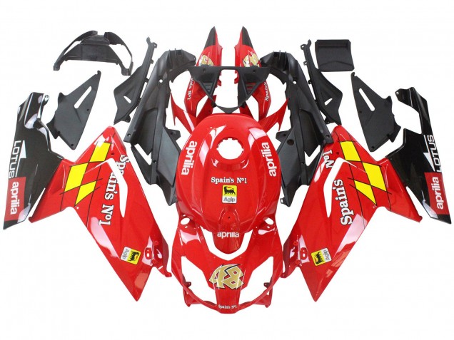 Mejores Carenados Moto Aprilia RS125 2006-2011 - Rojo Blanco Amarillo Negro
