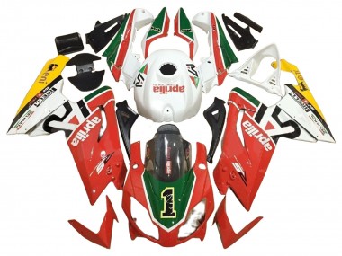 Mejores Carenados Moto Aprilia RS125 2006-2011 - Blanco Rojo Verde