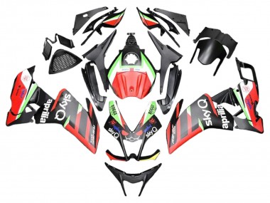 Mejores Carenados Moto Aprilia RS4 50 125 2012-2018 - Rojo Verde Negro