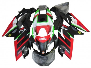 Mejores Carenado Moto Aprilia RS4 50 125 2012-2018 - Blanco Rojo Verde Negro Brillante