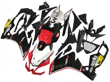 Mejores Carenados Moto Aprilia RS4 50 125 2012-2018 - Blanco Rojo Amarillo Negro Brillante