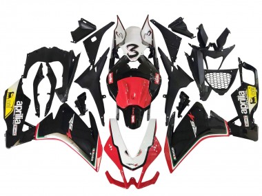 Mejores Carenados Moto Aprilia RS4 50 125 2012-2018 - Blanco Rojo Amarillo Negro Brillante