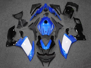 Mejores Carenados Moto Aprilia RS4 50 125 2012-2018 - Azul Blanco Negro Brillante