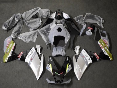 Mejores Carenados Moto Aprilia RS4 50 125 2012-2018 - Blanco Plata Gris Negro