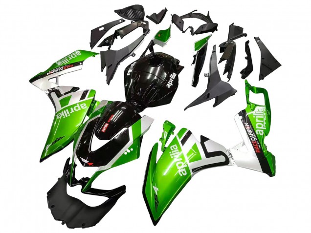 Mejores Carenados Moto Aprilia RS4 50 125 2012-2018 - Blanco Verde Negro Brillante
