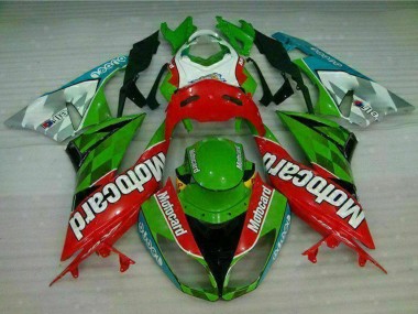 Mejores Carenados Moto Kawasaki ZX6R 2009-2012 - Verde Blanco Rojo Negro Azul Motocard