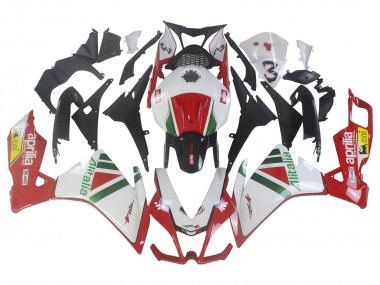 Mejores Kits Carenado Moto Aprilia RS4 50 125 2012-2018 - Blanco Rojo Verde Amarillo Alitalia