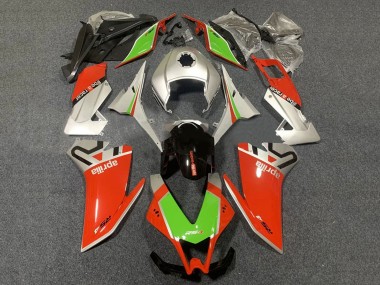 Mejores Carenado Moto Aprilia RS4 50 125 2012-2018 - Plata Rojo Verde Negro Brillante