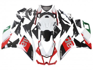 Mejores Carenados Moto Aprilia RS4 50 125 2012-2018 - Blanco Rojo Verde Negro Brillante