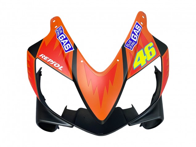 Mejores Carenados Moto Honda CBR600 F4i 2004-2007 - Negro Mate Naranja Rossi