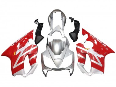 Mejores Carenados Moto Honda CBR600 F4i 2004-2007 - Plata Rojo