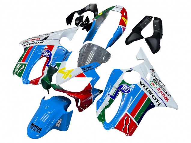 Mejores Carenados Moto Honda CBR600 F4i 2004-2007 - Blanco Azul Verde Rojo