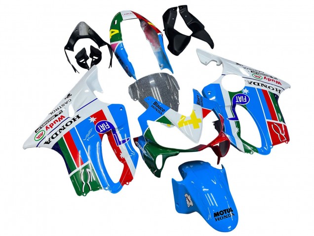 Mejores Carenados Moto Honda CBR600 F4i 2004-2007 - Blanco Azul Verde Rojo