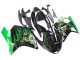 Mejores Carenado Moto Honda CBR1100XX Blackbird 1996-2007 - Negro Brillante Verde Llama