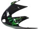 Mejores Carenado Moto Honda CBR1100XX Blackbird 1996-2007 - Negro Brillante Verde Llama