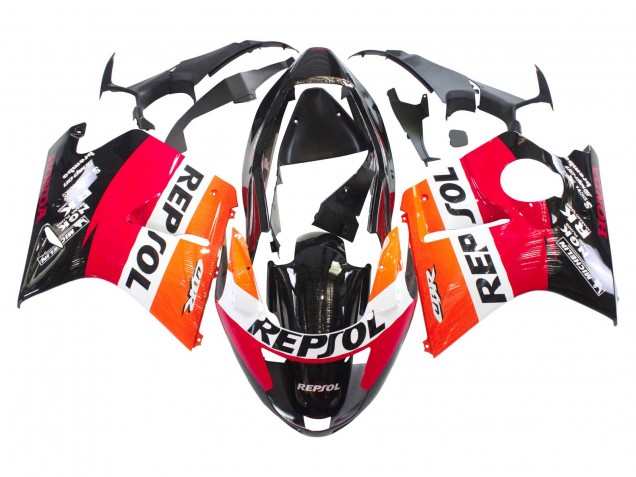 Mejores Carenados Moto ABS Honda CBR1100XX Blackbird 1996-2007 - Naranja Blanco Rojo Negro Brillante Repsol