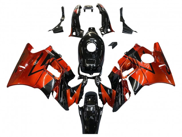 Mejores Carenados Moto Honda CBR600 F2 1991-1994 - Naranja Negro Brillante