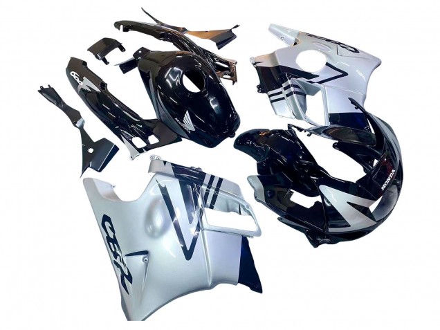 Mejores Carenados Moto Honda CBR600 F2 1991-1994 - Plata Negro Brillante