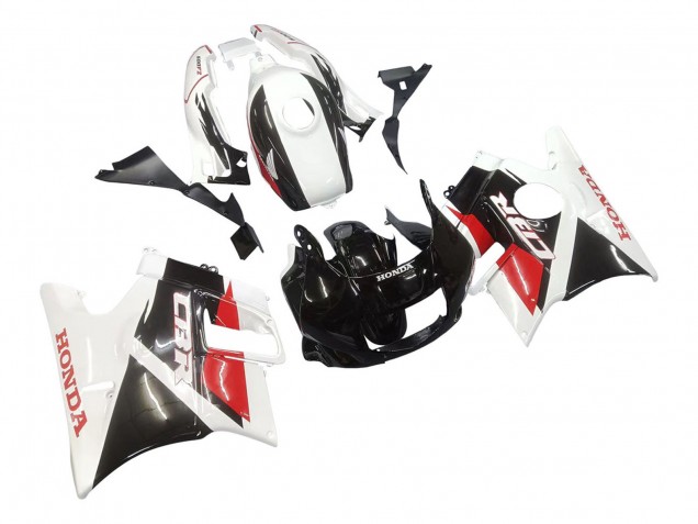 Mejores Carenados Moto Honda CBR600 F2 1991-1994 - Blanco Rojo Negro Brillante