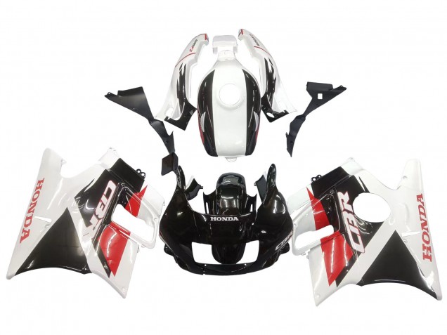 Mejores Carenados Moto Honda CBR600 F2 1991-1994 - Blanco Rojo Negro Brillante