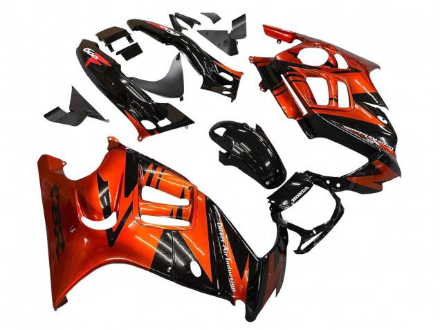 Mejores Carenados Moto Honda CBR600 F3 1995-1996 - Naranja Negro Brillante
