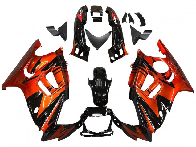 Mejores Carenados Moto Honda CBR600 F3 1995-1996 - Naranja Negro Brillante
