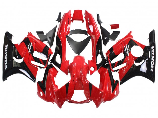 Mejores Carenados Moto Honda CBR600 F3 1997-1998 - Rojo Negro Brillante