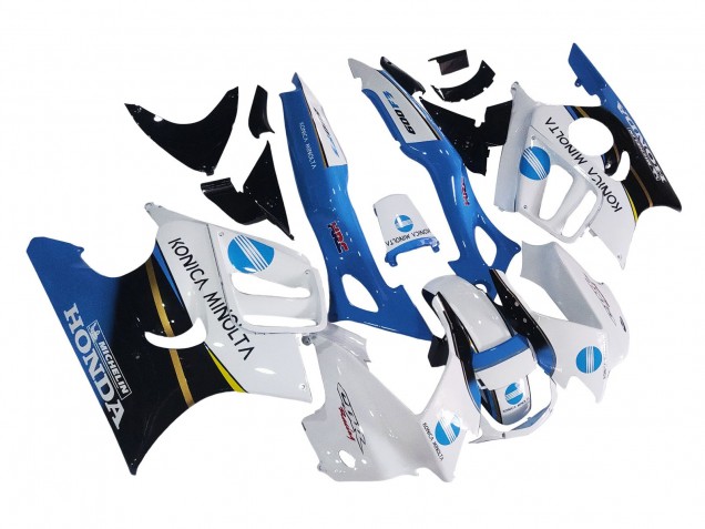 Mejores Carenados Moto Honda CBR600 F3 1997-1998 - Blanco Azul Negro Brillante