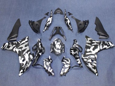 Mejores Carenados Moto Honda CBR600F 2011-2013 - Negro Blanco Camouflage