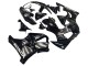 Mejores Carenados Moto Honda CBR900RR 919 1998-1999 - Negro Brillante Blanco Calcomanías